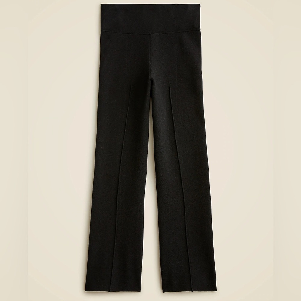 J. CREW Delaney kickout sweater pant Size PM Black NWT brand new
